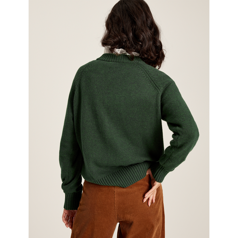 Joules Women's Margot Intarsia Jumper - Heritage Green-2